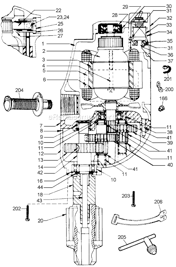 Page A Diagram and Parts List for 1557 Type 2 Black and Decker Drill Press